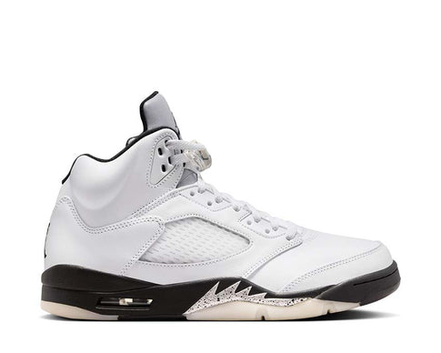 Jordan Air Jordan 5 Retro White and Black White Black Sail Metallic Silver — sneaker homme retro