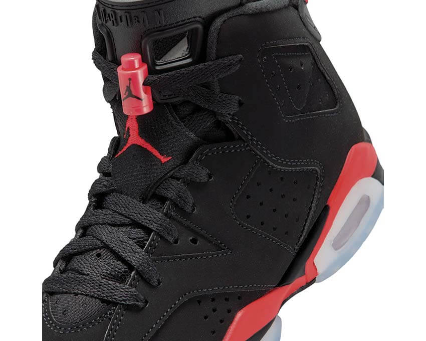 Air Jordan 6 Retro GS Infrared Salesman vue latérale — mesh infrared Jordan 6 GS