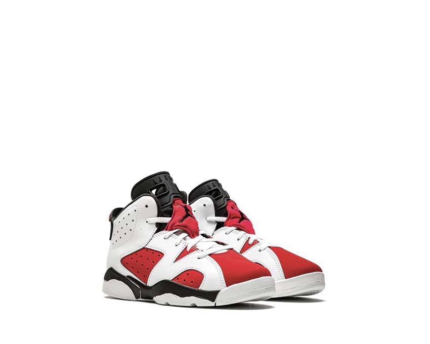 Air Jordan 6 Retro PS White Carmine Black — Seitenansicht weißes Carmine-Leder Jordan 6