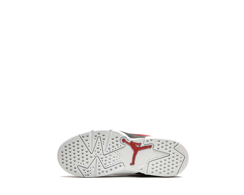 Air Jordan 6 Retro PS White Carmine Black — Detail Leder Carmine rotes Besatzdetail