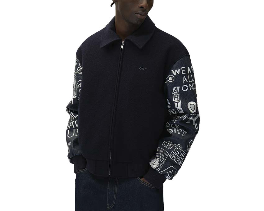 Arte Art Saves College Jacket — men's college jacket embroideries