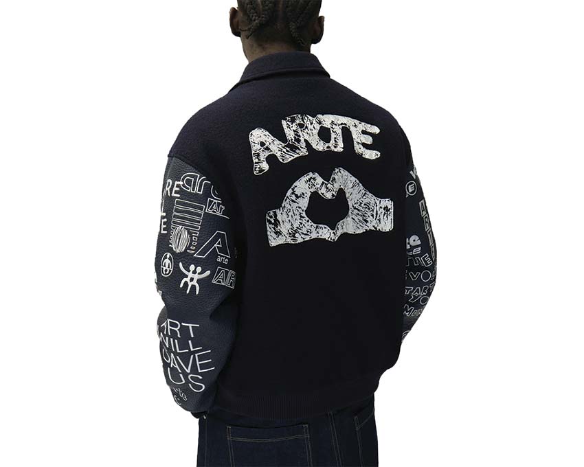 Arte Art Saves College Jacket side view — college jacket side embroideries
