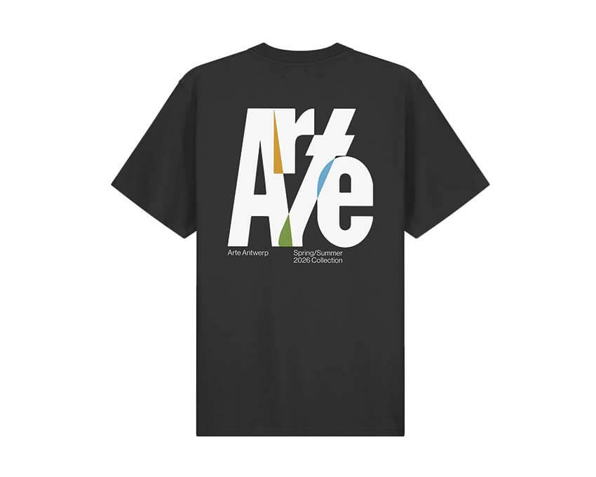 Arte Big Logo Back T-shirt Noir — t-shirt homme grand logo dos imprimé