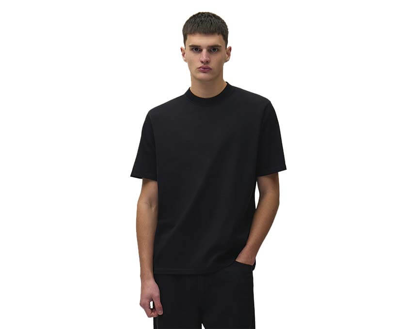 Arte Big Logo Back T-shirt Noir vue latérale — t-shirt homme coupe oversize