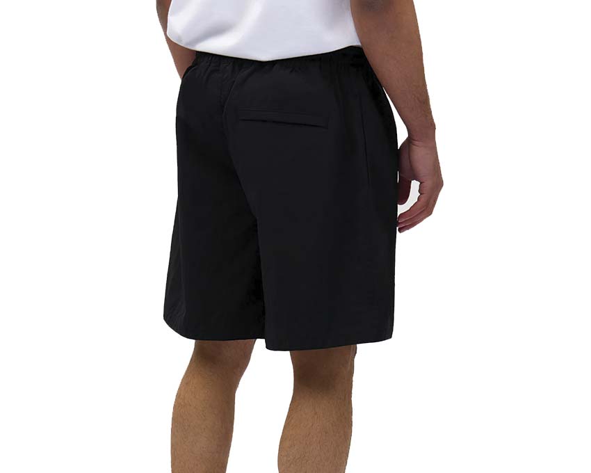 Arte Birds Logo Shorts Black side view — men's relaxed fit shorts