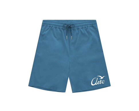 Arte Birds Logo Shorts Azul — shorts hombre con bordado de pájaros