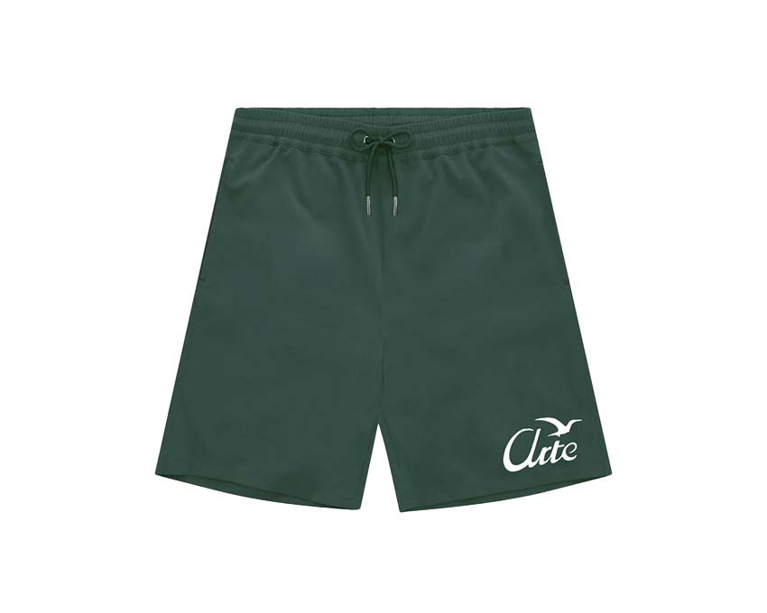 Arte Birds Logo Shorts Vert — short homme motif oiseaux brodé