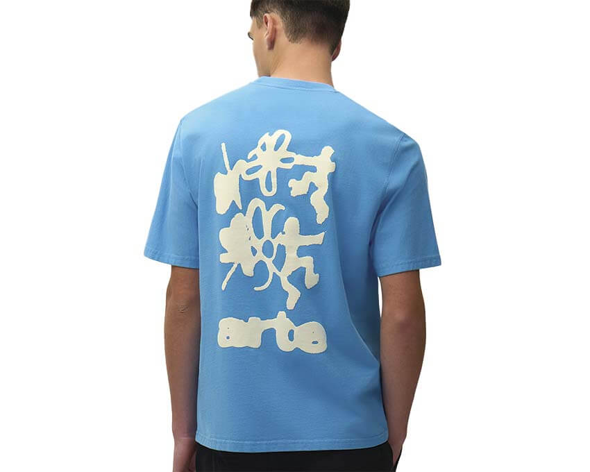 Arte Blurry Back Print Bleu détail — imprimé graphique flou dans le dos