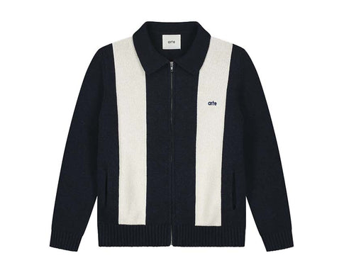 Arte Cardigan Blue — cardigan homme bleu boutonné