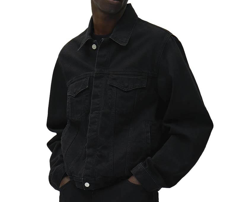Arte Circle Logo Jeans Jacket vue latérale — veste denim homme coupe classique