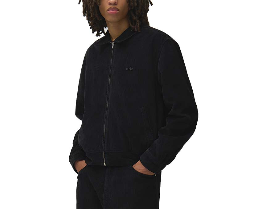 Arte Corduroy Jacket Black vue latérale — veste velours noir coupe structurée