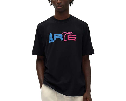 Arte Duo Print Logo T-shirt Black — men's t-shirt dual logo print