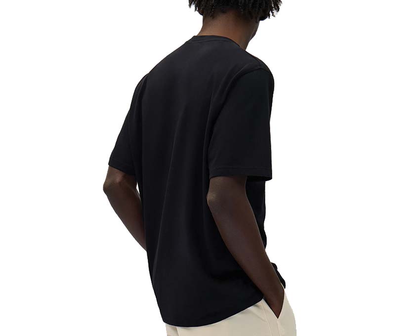 Arte Duo Print Logo T-shirt Black side view — front and back print