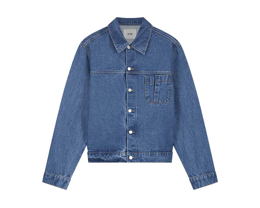 Arte Fold Pocket Denim Jacket — veste denim homme poches pliées style workwear