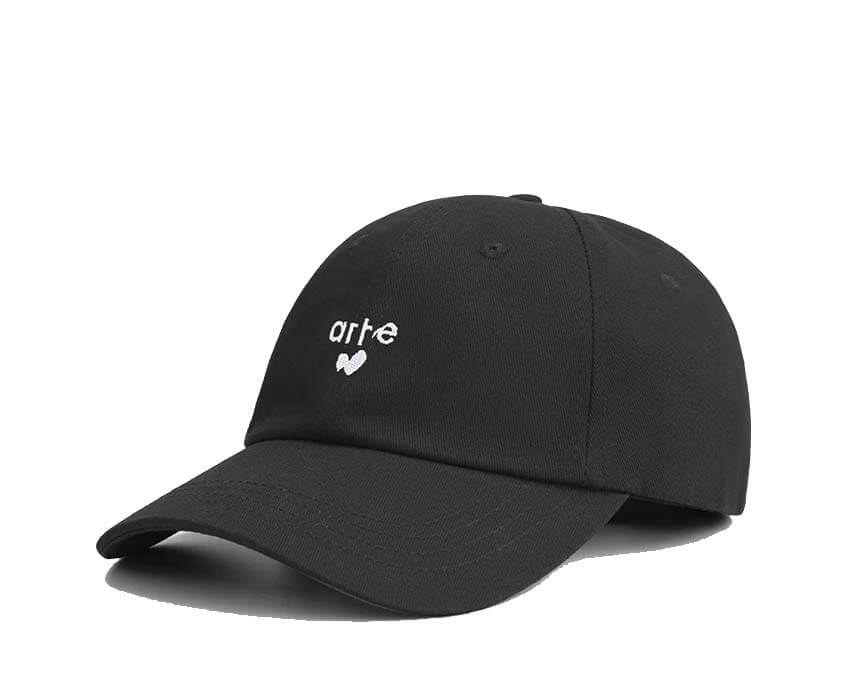 Arte Heart Logo Cap Noir — casquette unisexe logo cœur brodé ajustable