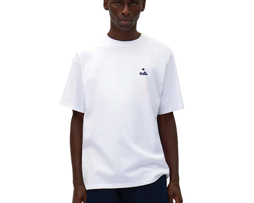 Arte Heart Logo T-shirt White — camiseta hombre logo corazón bordado