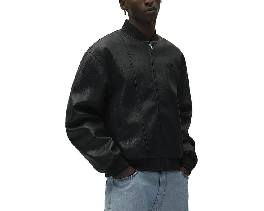 Arte Leather Varsity Jacket — veste varsity homme cuir style universitaire