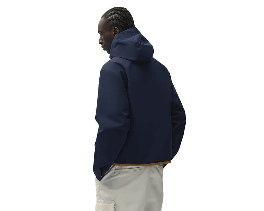 Arte Linen Tape Hooded Jacket détail — bandes décoratives et capuche