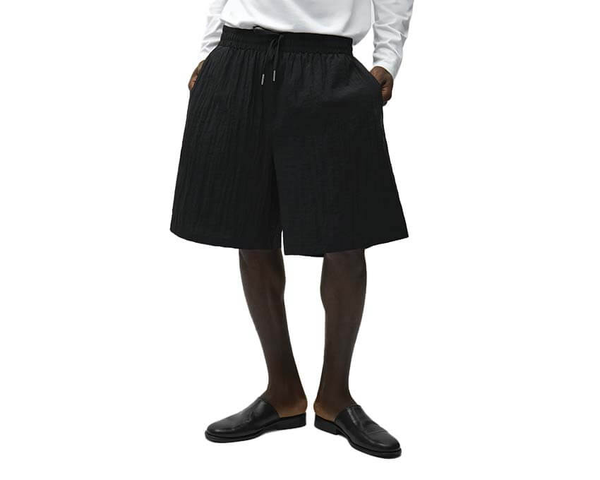 Arte Mesh Shorts Noir vue latérale — short homme mesh coupe décontractée