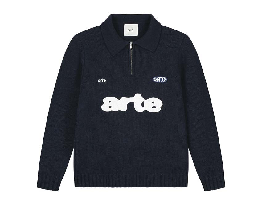 Arte Polo Navy — men's navy polo pique cotton
