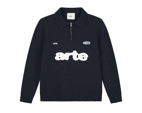 Arte Polo Navy — men's navy polo pique cotton