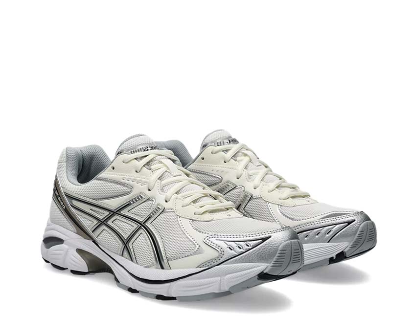 Asics GT-2160 Greige Cream/Greige vue latérale — tige mesh et suède rétro