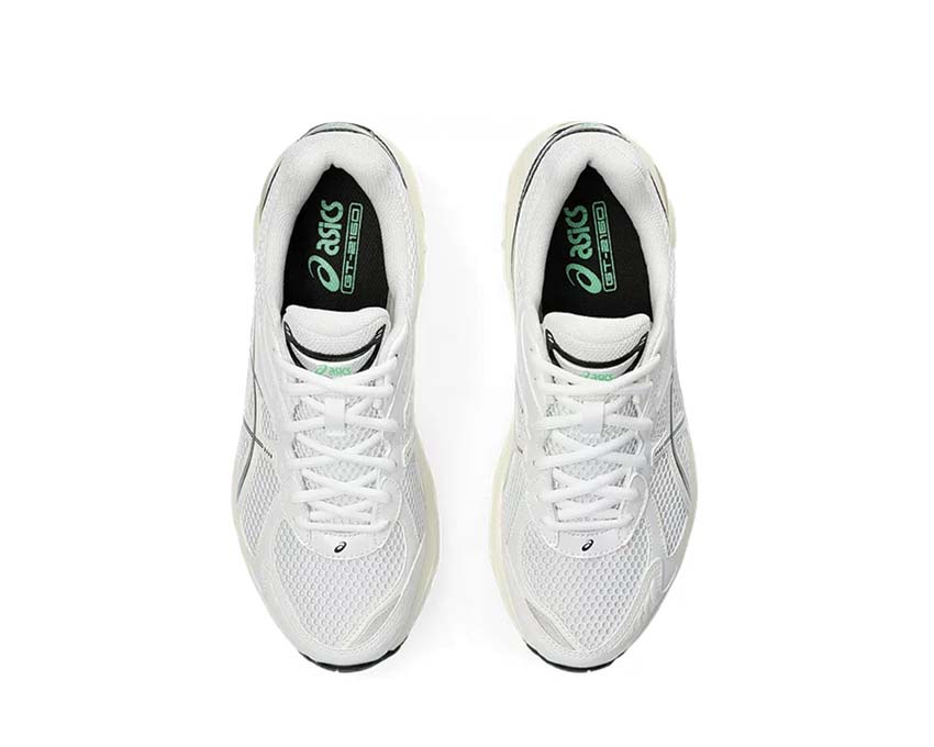 Asics GT-2160 White/Black détail — mesh et suède blanc noir vintage