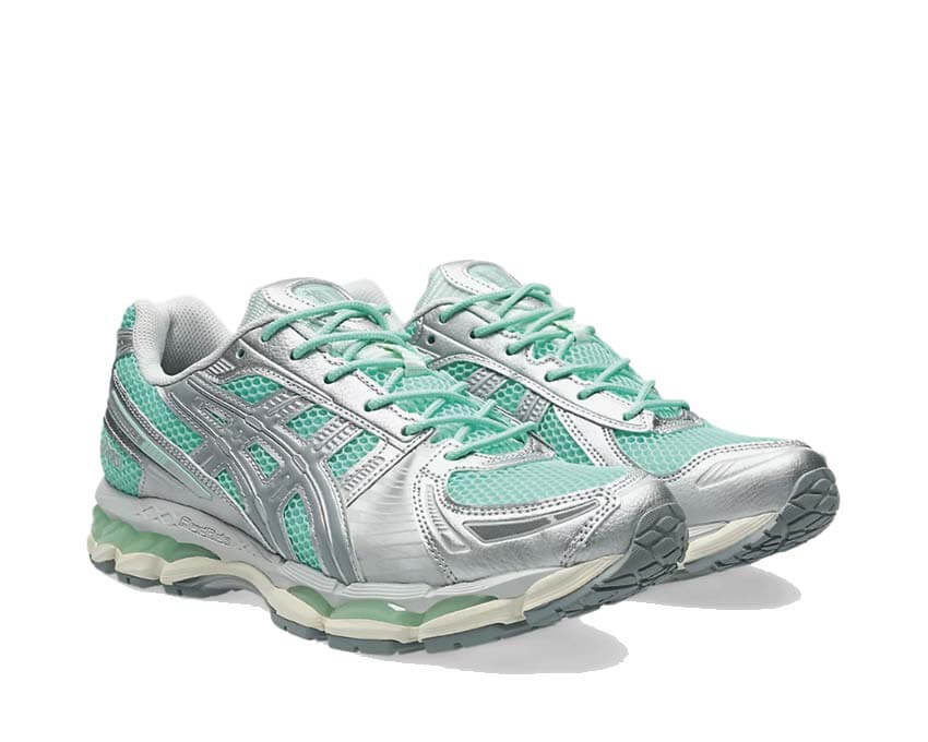 Asics Gel Kayano 12.1 Ice Green vue latérale — tige mesh vintage