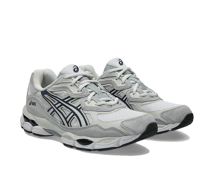 Asics Gel NYC White vue latérale — tige mesh vintage all-white