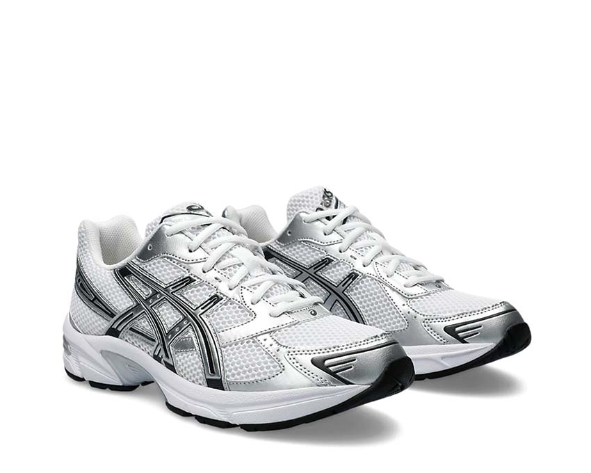 Asics Gel 1130 Pure Silver White/Pure Silver vue latérale — tige mesh et overlay rétro