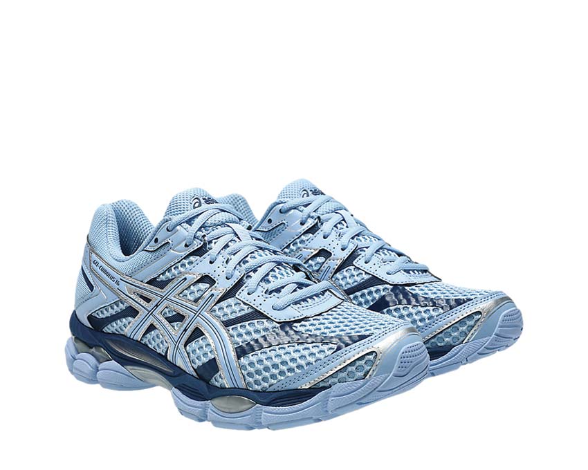 Asics Gel Cumulus 16 Independence Blue vue latérale — tige mesh respirante