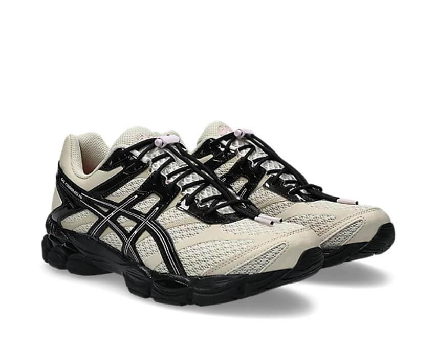 Asics Gel Cumulus 16 x FINESSE Desert Rose vue latérale — tige mesh collaboration