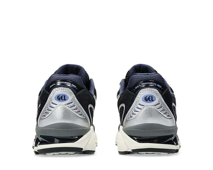 Asics Gel Nimbus 10.1 Black/Midnight détail — mesh et overlay structurant
