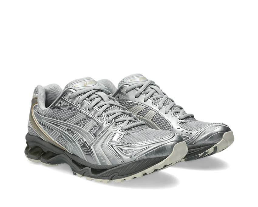 Asics Gel Kayano 14 Concrete vue latérale — tige mesh vintage coloris béton