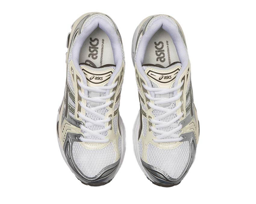 Asics Gel Kayano 14 White Ivory arrière — sneakers running rétro blanc ivoire