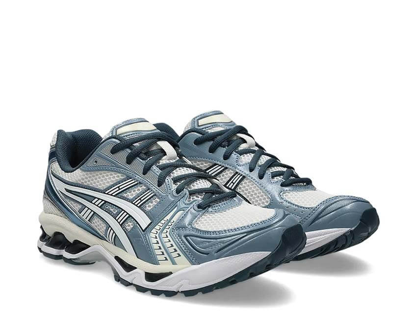 Asics Gel Kayano 14 Raw Indigo vue latérale — tige mesh vintage