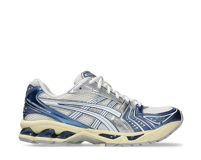 Asics Gel Kayano 14 Cream/Denim Blue — running homme amorti Gel avant/arrière