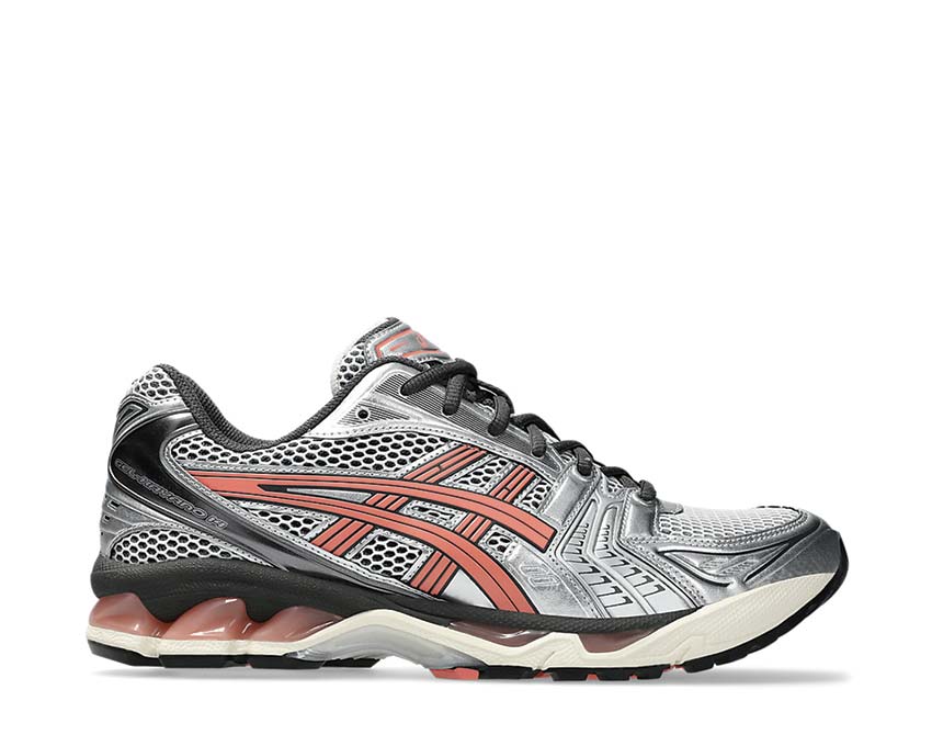 Asics Gel Kayano 14 Papaya White/Papaya — running homme amorti Gel avant/arrière