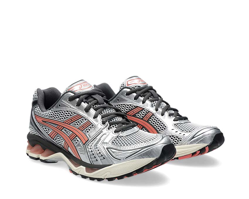Asics Gel Kayano 14 Papaya White/Papaya vue latérale — tige mesh respirante