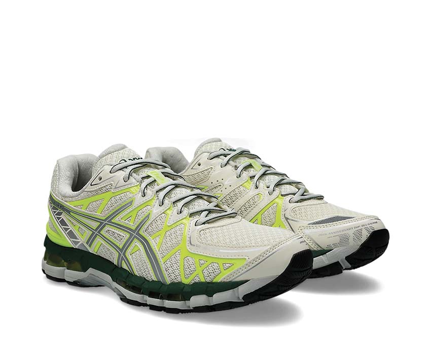 Asics Gel Kayano 20 Yellow vue latérale — tige mesh respirante