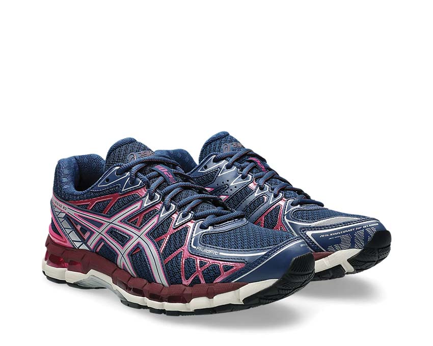 Asics Gel Kayano 20 Independence Blue vue latérale — tige mesh respirante