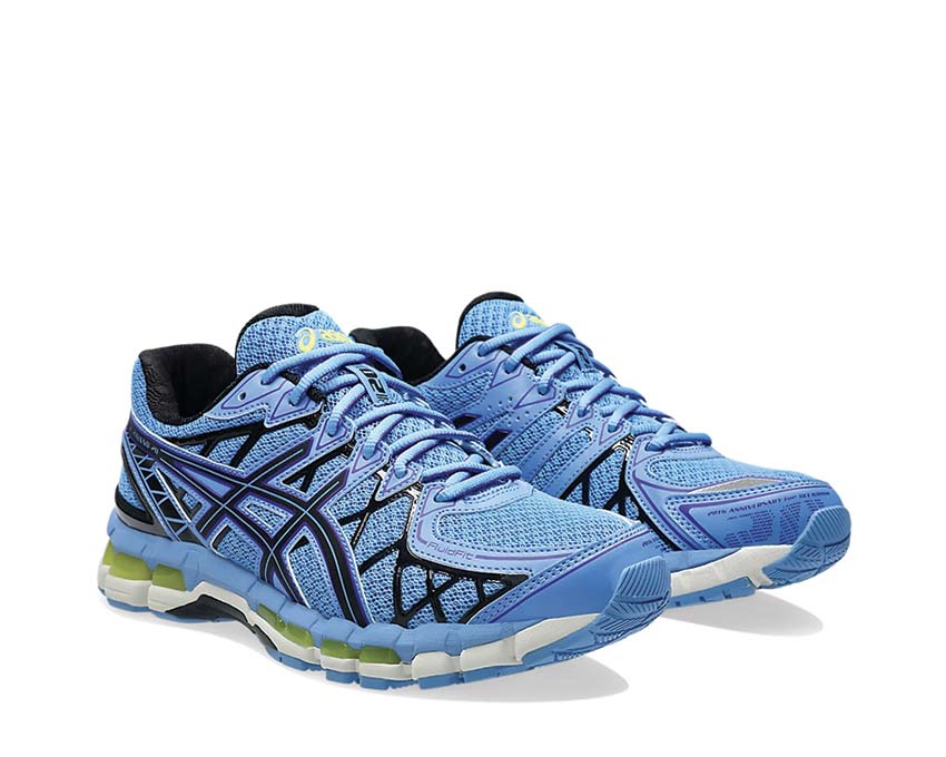 Asics Gel Kayano 20 Blue Neptune/Black vue latérale — tige mesh respirante