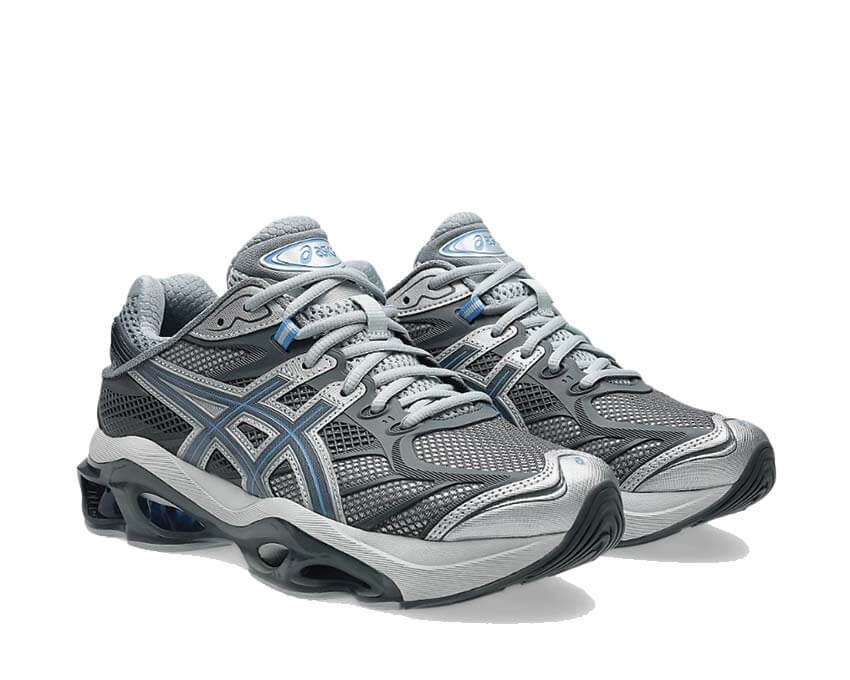 Asics Gel Kinetic 2.0 Blue Coast vue latérale — tige mesh premium