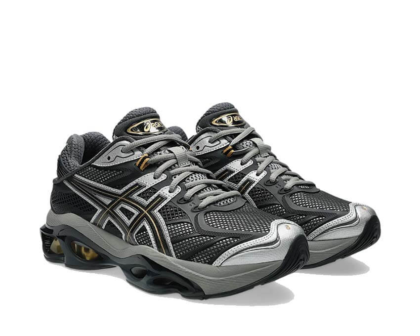 Asics Gel Kinetic 2.0 Clay Grey vue latérale — tige mesh premium