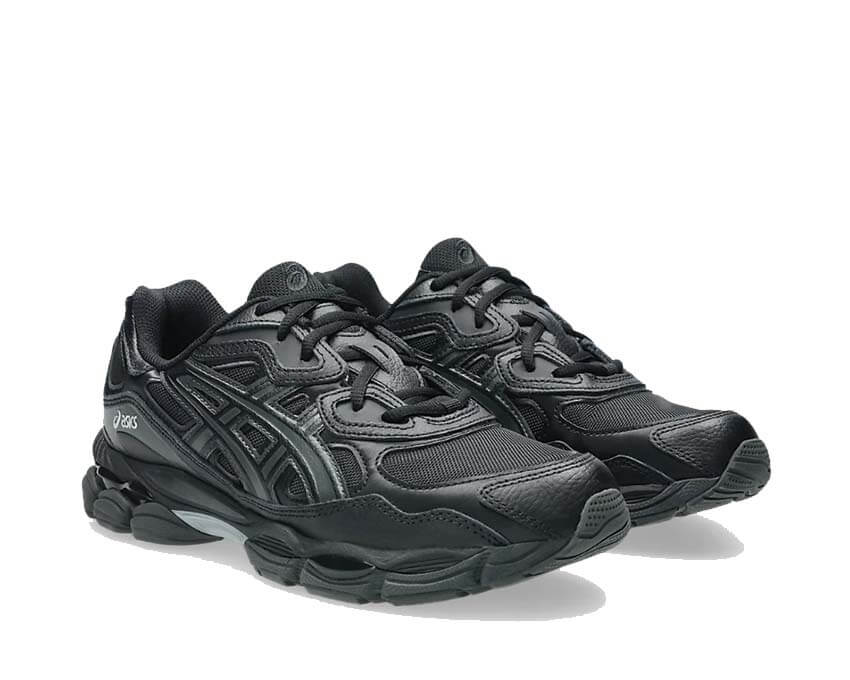 Asics Gel NYC Black vue latérale — tige mesh vintage