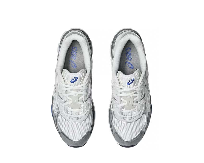 Asics Gel NYC Glacier Grey/Gravel arrière — amorti Gel talon vintage