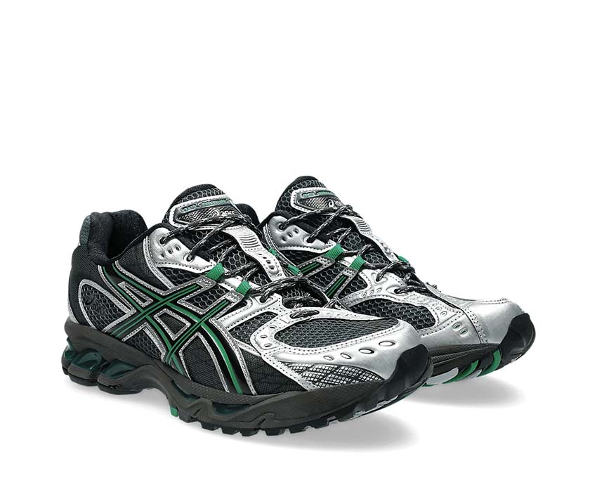 Asics Gel Nimbus 10.1 Green Basil vue latérale — tige mesh asymétrique noirfonce.eu
