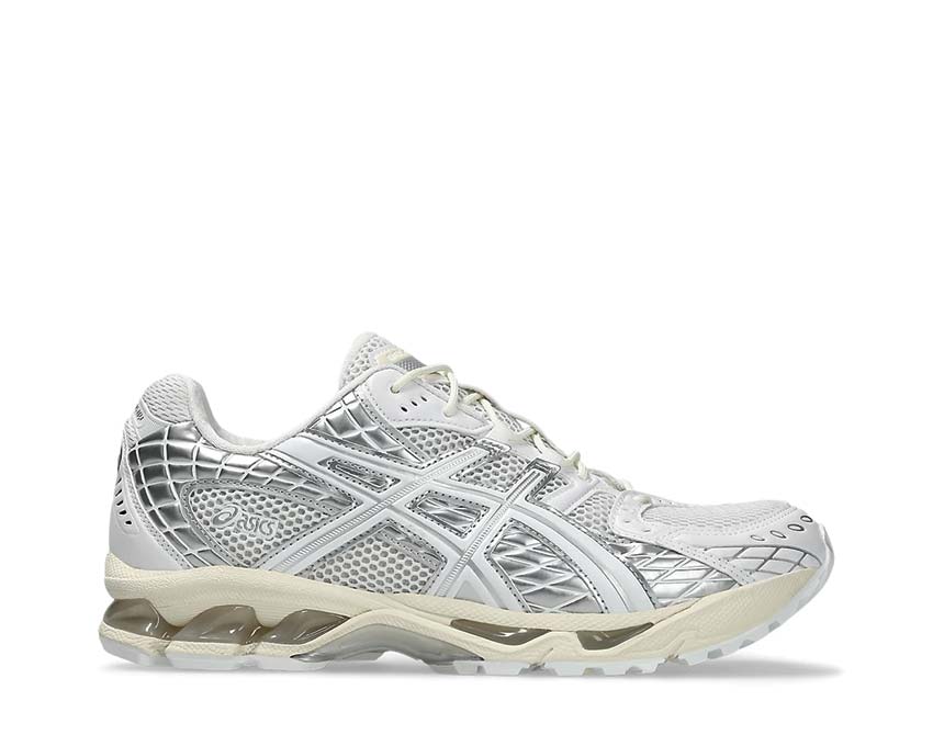 Asics Gel Nimbus 10.1 White/Pure Silver — running mixte amorti Gel FluidRide