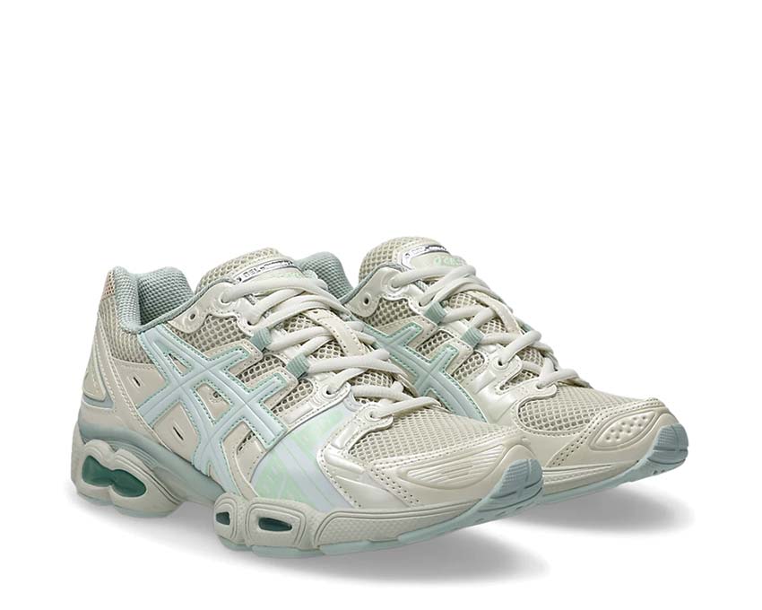 Asics Gel Nimbus 9 W Vanilla/White vue latérale — tige mesh respirante running femme