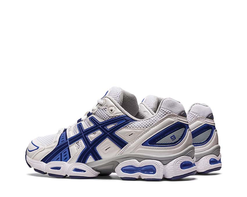 Asics Gel Nimbus 9 White/Indigo Blue semelle — amorti Gel premium